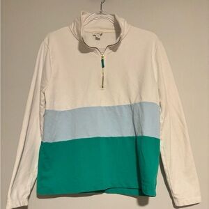 J.Crew Half‎ Zip Pullover, Color block,  Size Medium